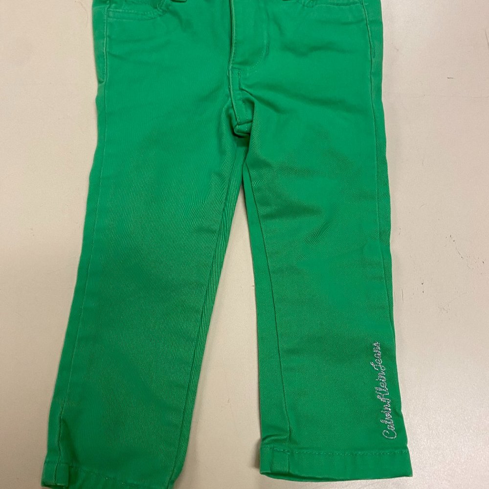 3 for 30$  CALVIN KLEIN Jeans Toddler Size 18M  Cotton Green